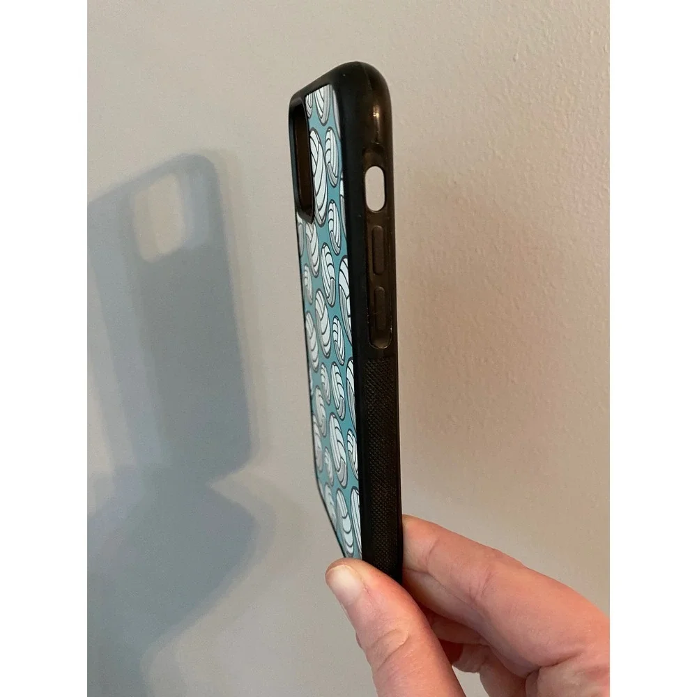 Volleyball Phone Case Unisex iPhone 11 Pro Teal Blue Sports Graphic Pattern